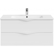 Тумба с раковиной Vod-ok Эйфория F7 100 белый матовый