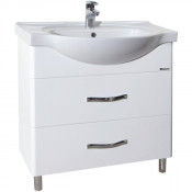 Тумба под раковину Bellezza Анкона 80 с 2 ящиками белая