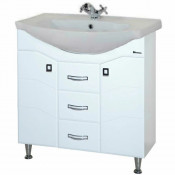 Тумба под раковину Bellezza Джулия 75 с 2 ящиками белая