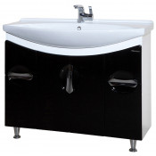 Тумба под раковину Bellezza Лагуна 105 с 2 ящиками черная