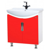 Тумба под раковину Bellezza Лагуна 65 прямая красная