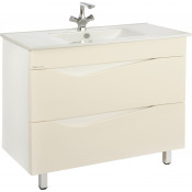 Тумба под раковину Bellezza Эйфория 105 с 2 ящиками бежевая (ОСКАР)