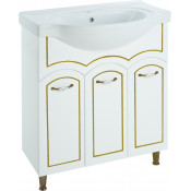 Тумба под раковину Bellezza Амелия 70 белая патина/золото