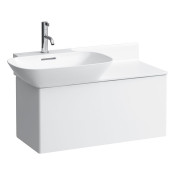 Тумба подвесная с раковиной Laufen INO (полка справа), с 1 выдвижным ящиком, цвет белый матовый