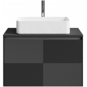 Тумба под раковину Vod-ok Соло 80 черный янтарь