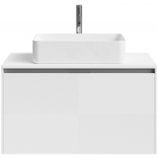 Тумба с раковиной Vod-ok Соло 100 белый матовый