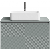Тумба с раковиной Vod-ok Соло 90 мышино-серый RAL 7005