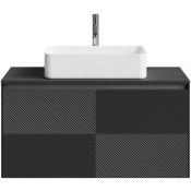 Тумба с раковиной Vod-ok Соло 100 черный янтарь