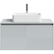 Тумба с раковиной Vod-ok Соло 100 серое окно RAL 7040