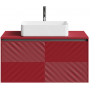 Тумба под раковину Vod-ok Соло 100 пурпурно-красный