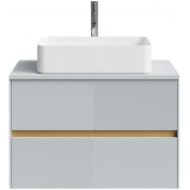 Тумба с раковиной Vod-ok Аурум 80 серое окно