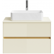 Тумба с раковиной Vod-ok Аурум 80 светлая слоновая кость