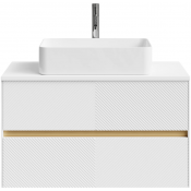 Тумба с раковиной Vod-ok Аурум 90 белый матовый