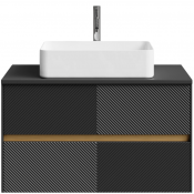 Тумба под раковину Vod-ok Аурум 90 черный янтарь