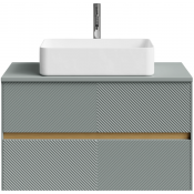 Тумба с раковиной Vod-ok Аурум 90 мышино-серый