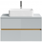 Тумба с раковиной Vod-ok Аурум 90 серое окно RAL 7040