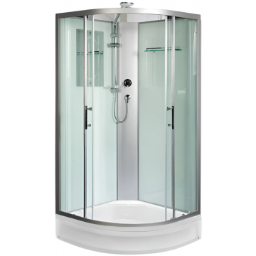 Душевая кабина WeltWasser Werra XL 1001 10000014048 100x100 хром/прозрачное