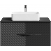 Тумба с раковиной Vod-ok Липс 100 черный янтарь RAL 9005