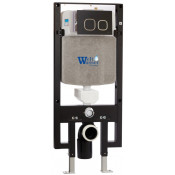 Инсталляция для подвесного унитаза Weltwasser WW Amberg 497 BL 10000008218 с черной кнопкой