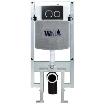 Инсталляция для подвесного унитаза Weltwasser WW Amberg 497 ST BL 10000008222 с черной кнопкой