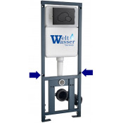 Инсталляция для подвесного унитаза Weltwasser Marberg 410 RD BL 10000011210 с черной клавишей