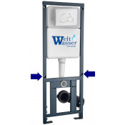 Инсталляция для подвесного унитаза Weltwasser Marberg 410 RD WT 10000011209 с белой клавишей смыва