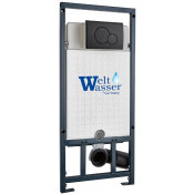 Инсталляция для подвесного унитаза Weltwasser Marberg 507 RD BL 10000011214 с черной клавишей смыва