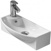 Раковина WeltWasser Aisbach 7946 GL-WT 10000008694 45x22 L белый глянец