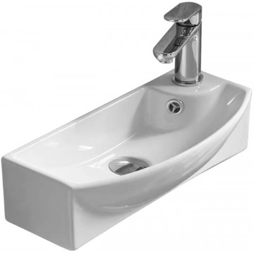 Раковина WeltWasser Aisbach 7946 GL-WT 10000008695 45x22 R белый глянец