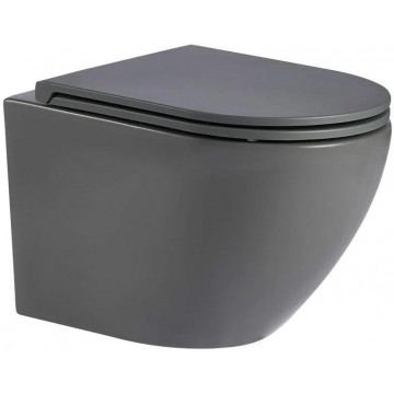 Подвесной унитаз WeltWasser Merzbach 043 XL MT-BL 10000013369 матовый черный