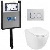 Приставной унитаз с бачком Weltwasser Amberg 404 / Merzbach 002 GL-WT / Amberg RD-WT 10000011789 белый глянец