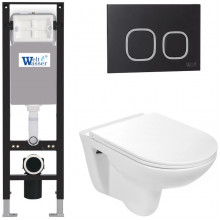 Подвесной унитаз с инсталляцией Weltwasser Amberg 350 / Baarbach 004 GL-WT / Amberg RD-BL 10000012284 белый глянец