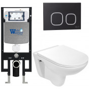 Подвесной унитаз с инсталляцией Weltwasser Amberg 497 / Baarbach 004 GL-WT / Amberg RD-BL 10000006591 белый глянец