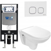 Подвесной унитаз с инсталляцией Weltwasser Amberg 497 / Baarbach 004 GL-WT / Amberg RD-WT 10000006594 белый глянец