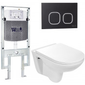 Подвесной унитаз с инсталляцией Weltwasser Amberg 497 ST / Baarbach 004 GL-WT / Amberg RD-BL 10000006679 белый глянец