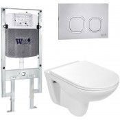 Подвесной унитаз с инсталляцией Weltwasser Amberg 497 ST / Baarbach 004 GL-WT / Amberg RD-MT CR 10000006681 белый глянец