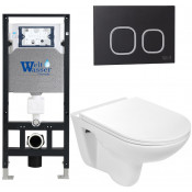 Подвесной унитаз с инсталляцией Weltwasser Amberg 506 / Baarbach 004 GL-WT / Amberg RD-BL 10000006767 белый глянец