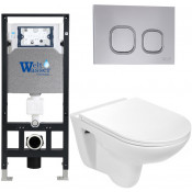 Подвесной унитаз с инсталляцией Weltwasser Amberg 506 / Baarbach 004 GL-WT / Amberg RD-CR 10000006768 белый глянец