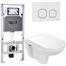 Подвесной унитаз с инсталляцией Weltwasser Amberg 506 ST / Baarbach 004 GL-WT / Amberg RD-WT 10000006858 белый глянец