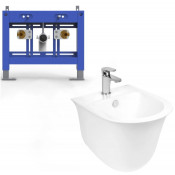 Подвесное биде с инсталляцией Weltwasser Bamberg 480 BD / Telbach 005 MT-WT 10000013011 белый матовый