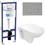 Подвесной унитаз с инсталляцией Bamberg 460 / Baarbach 004 GL-WT / Bamberg CR 10000010345 белый глянец