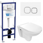 Подвесной унитаз с инсталляцией Bamberg 460 / Baarbach 004 GL-WT / Bamberg WT 10000010344 белый глянец