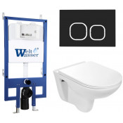 Подвесной унитаз с инсталляцией Bamberg 545 / Baarbach 004 GL-WT / Bamberg BL 10000010352 белый глянец