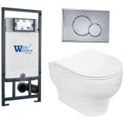 Подвесной унитаз с инсталляцией WeltWasser Marberg 507 / Erlenbach 004 GL-WT / MAR 507 RD 10000006954 белый глянец