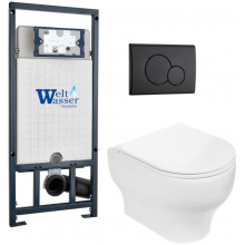 Подвесной унитаз с инсталляцией WeltWasser Marberg 507 / Erlenbach 004 GL-WT / MAR 507 RD MT-BL 10000010379 белый глянец