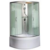 Душевая кабина Мономах XL Б/К 90/44 С МЗ 10000012110 90x90 хром/прозрачное с рисунком