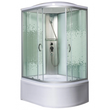 Душевая кабина Мономах XL 100/80/44 МЗ L 10000012117 100x80 хром/прозрачное с рисунком