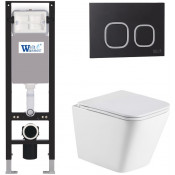 Подвесной унитаз с инсталляцией Weltwasser Amberg 350 / Gelbach 043 MT-WT / Amberg RD-BL 10000012324 белый матовый