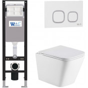 Подвесной унитаз с инсталляцией Weltwasser Amberg 350 / Gelbach 043 MT-WT / Amberg RD-WT 10000012327 белый матовый