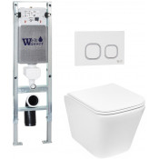 Подвесной унитаз с инсталляцией Weltwasser Amberg 350 ST / Gelbach 043 GL-WT / Amberg RD-WT 10000011849 белый глянцевый